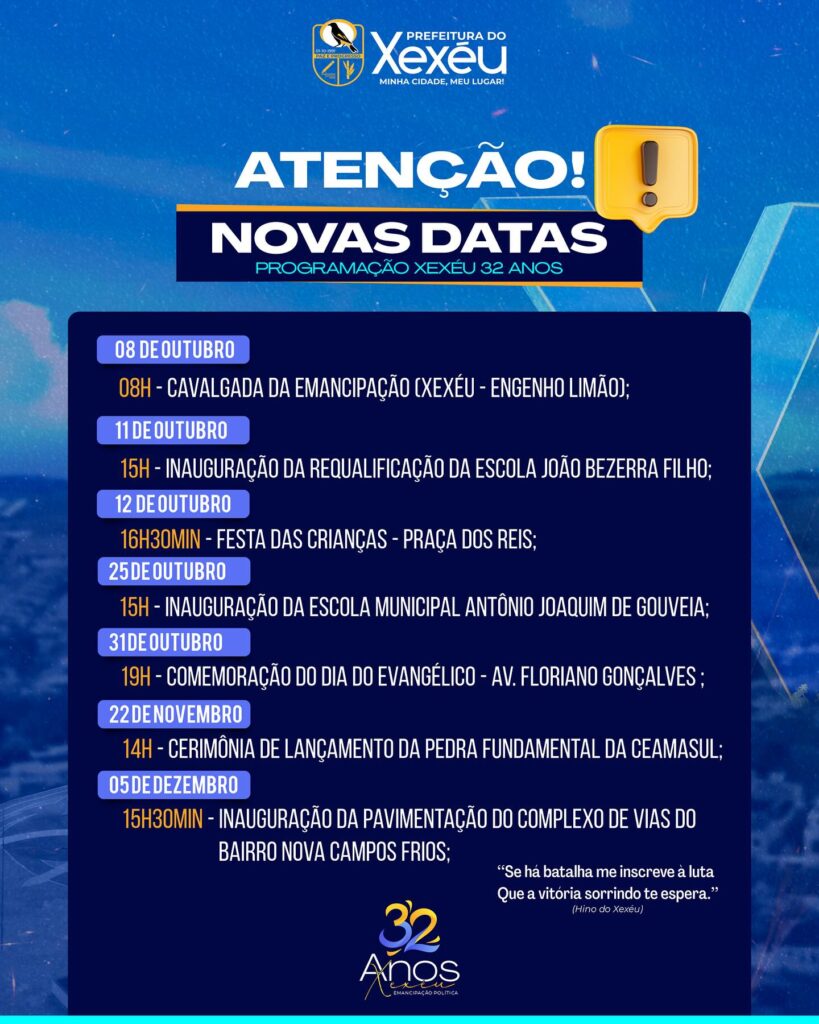 Trinta e dois anos de Emancipação Política da cidade do Xexéu.(4) 